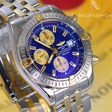 breitling chronomat blue gold|breitling chronomat evolution gold.